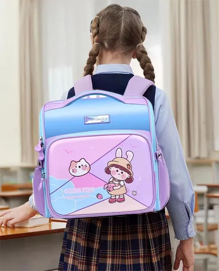 New Pupil Cartoon Anime Backbone Care Children′s School Backpack Lightweight Waterproof Shoulder Backpack