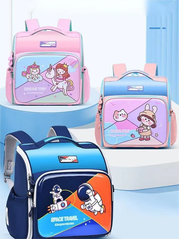 New Pupil Cartoon Anime Backbone Care Children&prime;s School Backpack Lightweight Waterproof Shoulder Backpack
