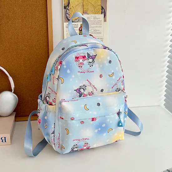 Primary School Backpack Starry Sky Large Capacity Nylon Full Print Cute New Kuromi Cartoon Creative Backpack