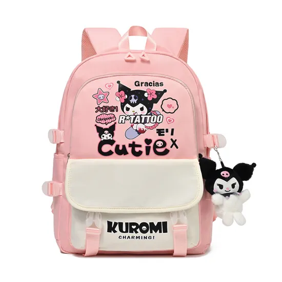 Kuromi′s New Student Backpack with Large Capacity and Lightweight Oxford Cloth Printed Backpack