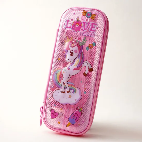 Children′s Pencil Case Elementary School Pencil Case 3D Stationery Cartoon Transparent Pencil Pouch