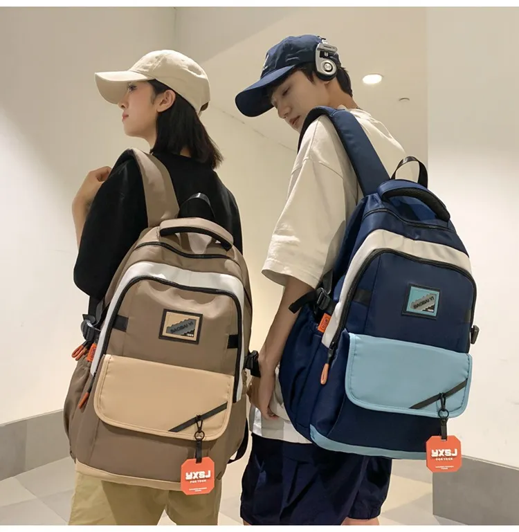 New Junior High School Backpack for Boys and Girls Travel Backpack for Reducing Burden and Spine Protection