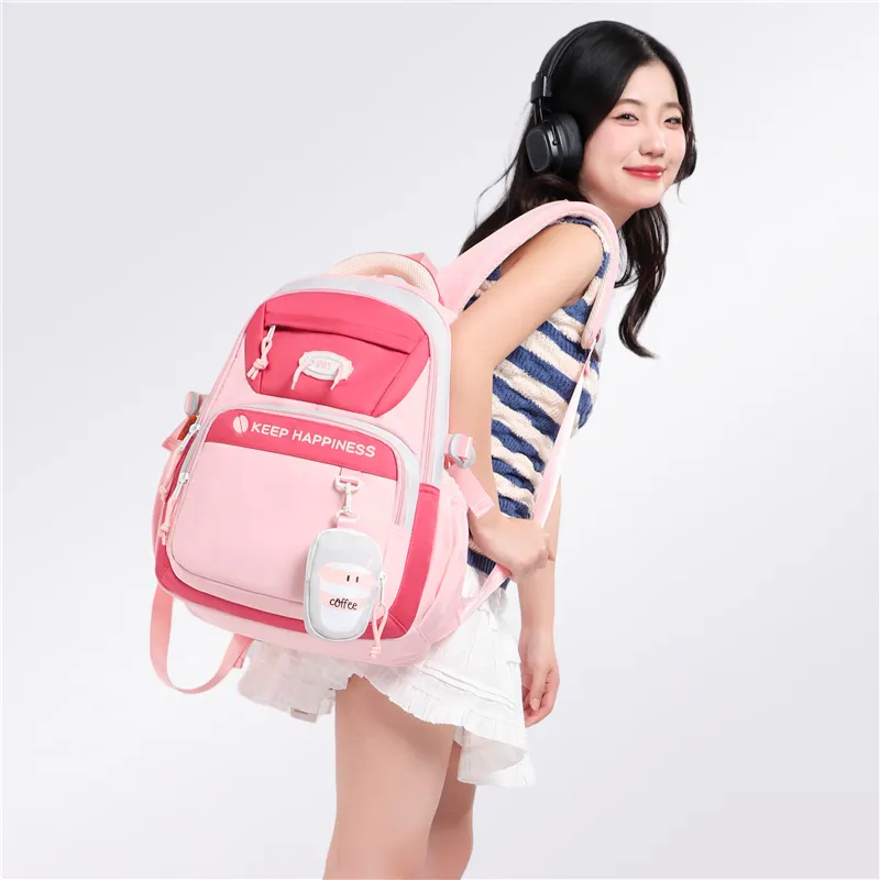 New Large Capacity Junior High School Backpack for College Students Waterproof Backpack