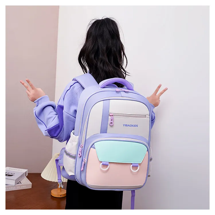 2024 New Primary School Student Backpack Boys and Girls Children&prime;s Weight Reducing Breathable, Waterproof Backpack