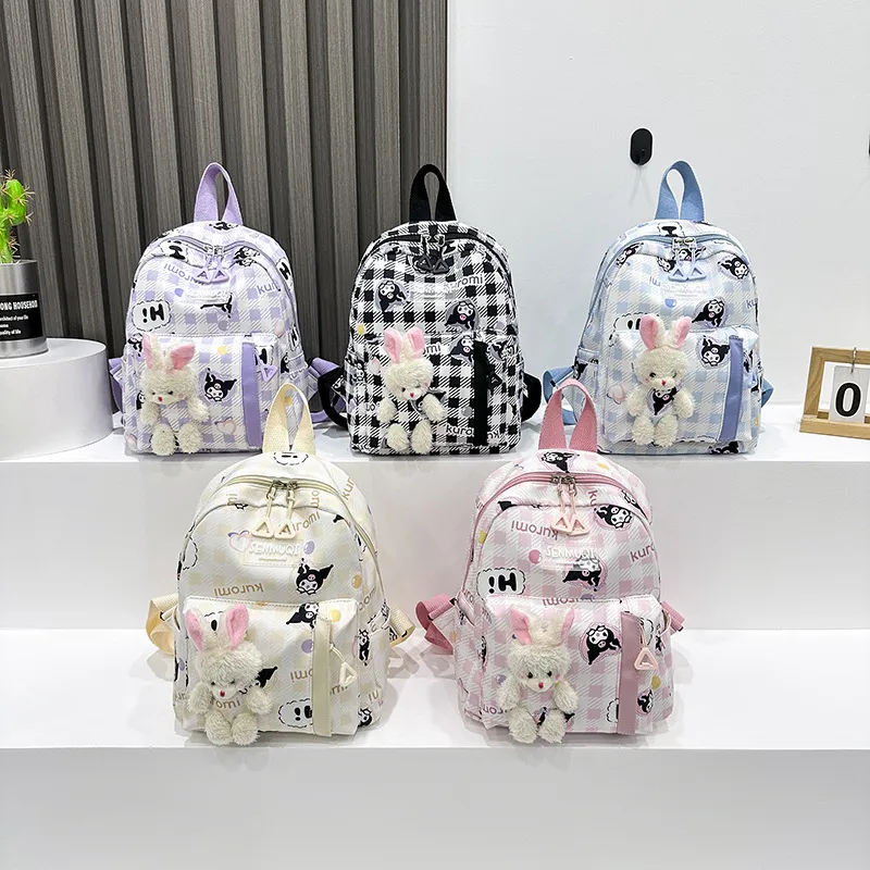 New Children&prime;s Backpack Cute Cartoon Doll Backpack Lightweight Backpack with Large Capacity