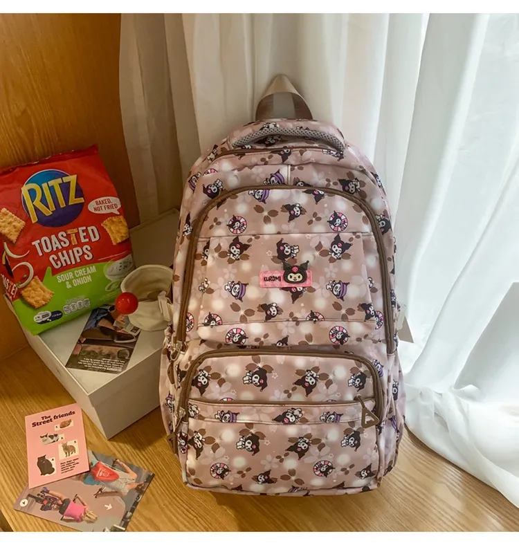 New Cartoon Backpack Nylon Cute Men&prime;s and Women&prime;s Load Reducing Large Capacity Backpack