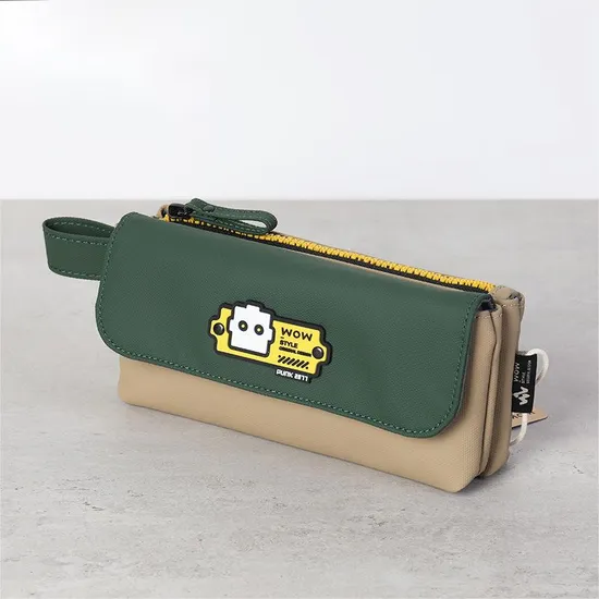 Pen Bag New Punk Stationery Bag Dirt Resistant Zipper Stationery Bag Student Pen Pencil Pouch