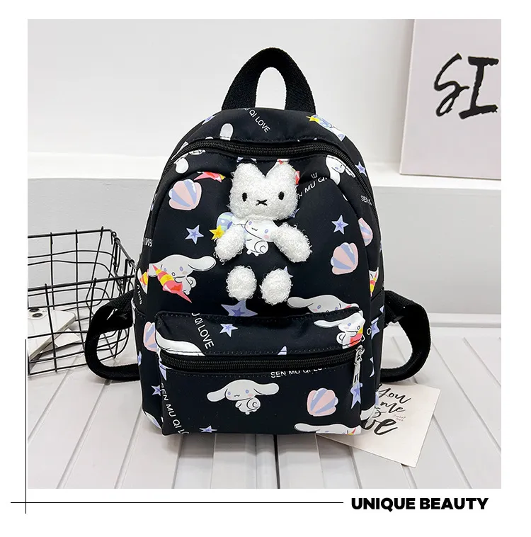 New Cute Cartoon Two Piece Set with Large Capacity Lightweight Backpack for Boys and Girls