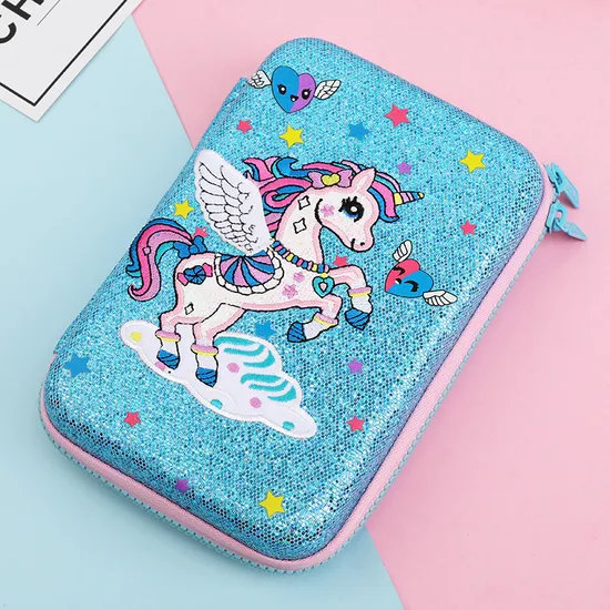 Children Pencil Case 3D Stationery Box Cartoon Transparent Pencil Pouch