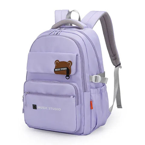 New Student School Bag Multi Functional Little Bear Girl Large Capacity Backpack
