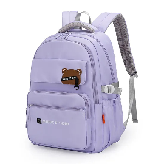 New Student School Bag Multi Functional Little Bear Girl Large Capacity Backpack