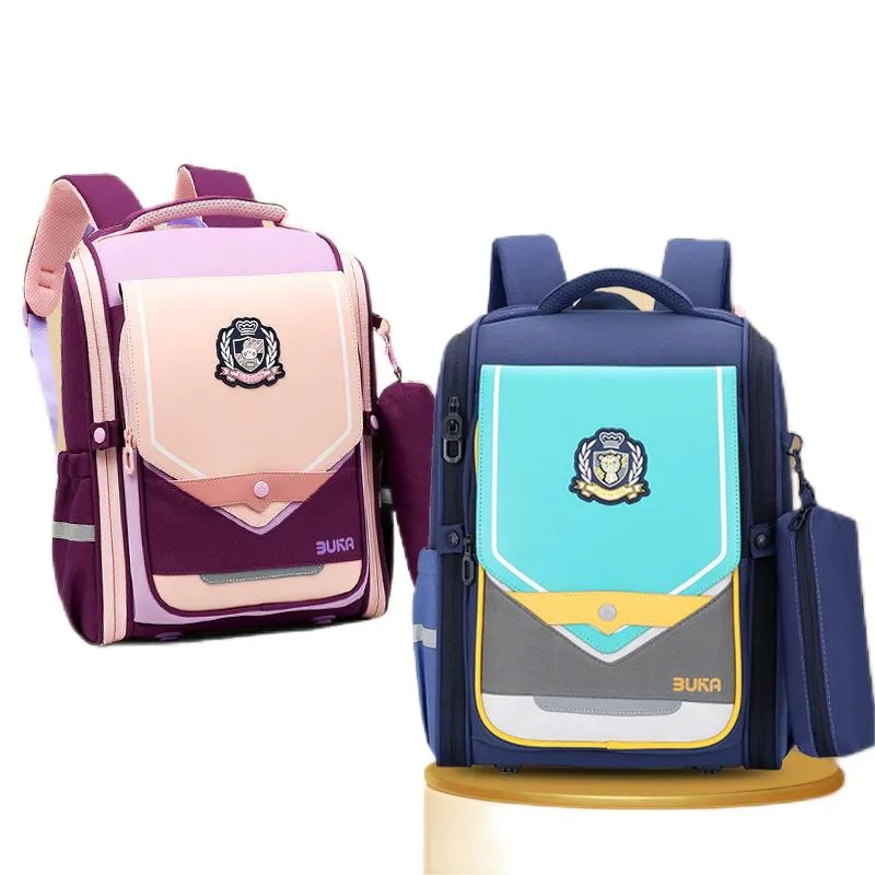Children Backpack Primary School Boy and Girl Large Capacity Lightweight Load Reducing and Spine Protection Backpack