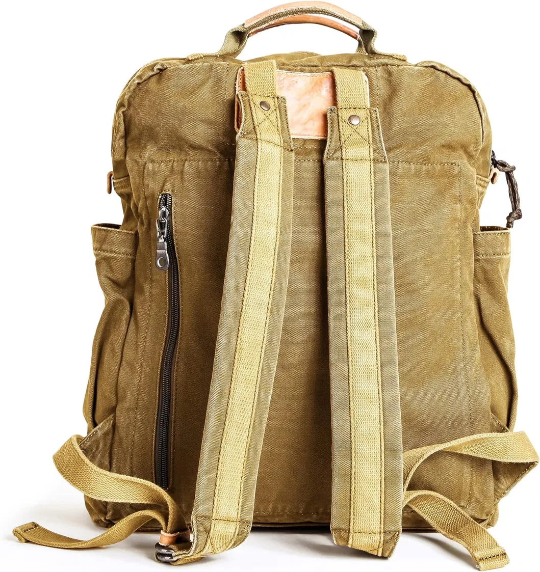 Retro Canvas Outdoor Waterproof Mountaineering Travel Backpack