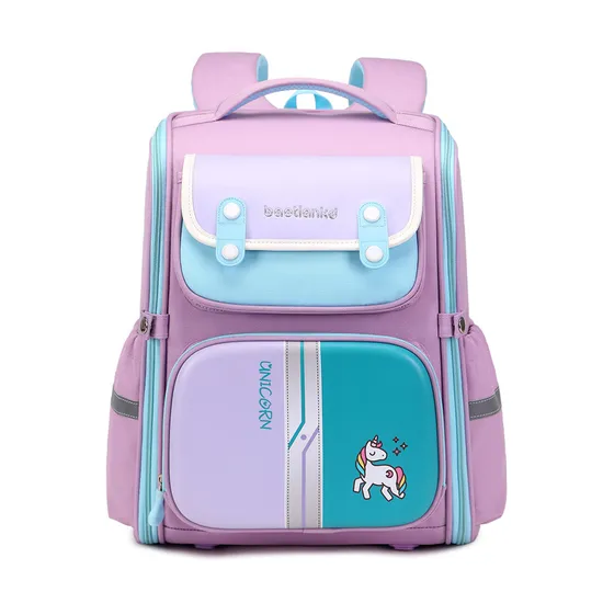 2024 New Primary School Backpack Light Fashion British Load Reducing Spinal Protection Backpack