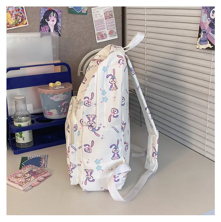 New Student Cute Backpack Nylon Cartoon Large Capacity Multi Color Lightweight Backpack