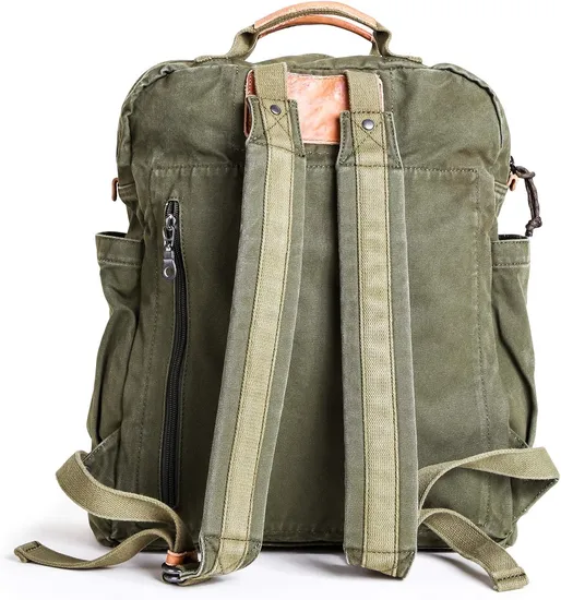 2024 New Retro Style Backpacks Durable Canvas Outdoor Sports Travel Hiking Multiple Way Use Backpack
