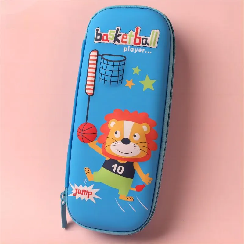 Cartoon 3D Pencil Case for Elementary School Students, Large Capacity Stationery Box, Pencil Case