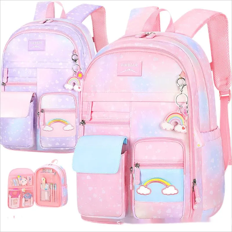 New Primary School Student Backpack Cute Princess Large Capacity Spinal Protection Waterproof Backpack