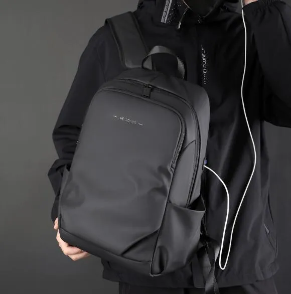 Custom Business Waterproof Laptop Bags School Travel USB Charging Men Smart Backpack