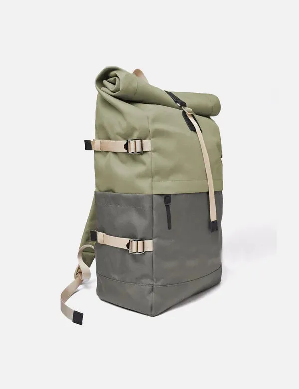 Roll Top Rucksack RPET Eco-Friendly Backpack with Laptop Compartment Leisure Bag Waterproof Backpack Knapsack