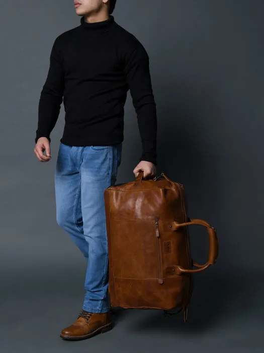Duffel Bags for Men and Women Full Grain Leather for Travelling Carry Overnight Weekend Bags