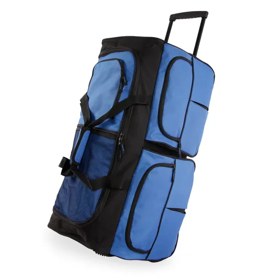 Unisex Polyester Duffel Travel Bag with Zipper Closure Stylish National Style for Business Travel Trips