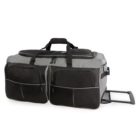 Unisex Polyester Duffel Travel Bag with Zipper Closure Stylish National Style for Business Travel Trips