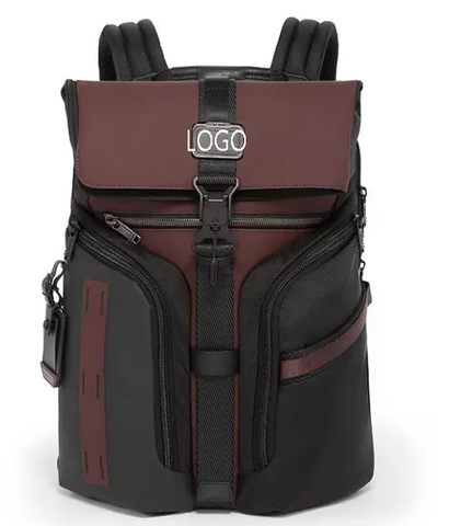 Business Laptop Backpack Waterproof High Tech Daypack with PU Leather USB Charging Port Travel Backpack