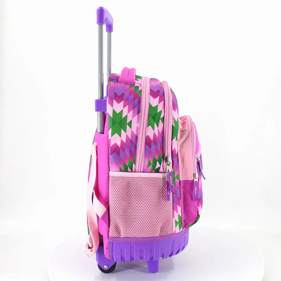 High Quality Fashion Printed Trolley Bag Multicolor Backpack OEM Printed Shopping Trolley Bag for Girls