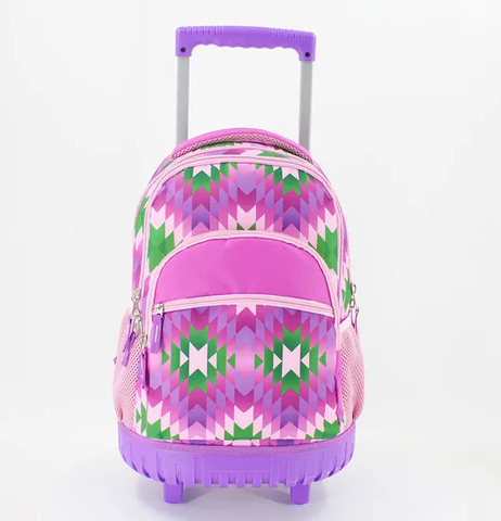 High Quality Fashion Printed Trolley Bag Multicolor Backpack OEM Printed Shopping Trolley Bag for Girls