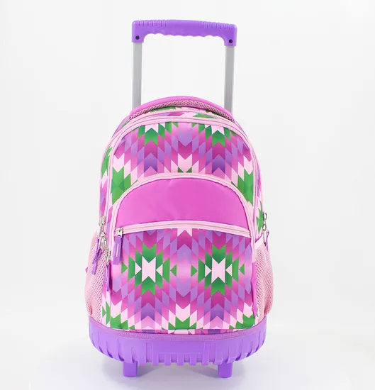 High Quality Fashion Printed Trolley Bag Multicolor Backpack OEM Printed Shopping Trolley Bag for Girls
