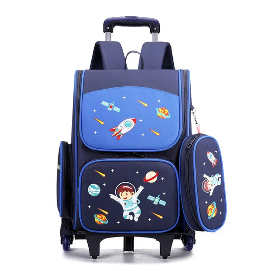 High Quality Backpack Unicorn Children′s School Bags Children Backpack Convenient Travel Removeable Trolley Bag for Girls
