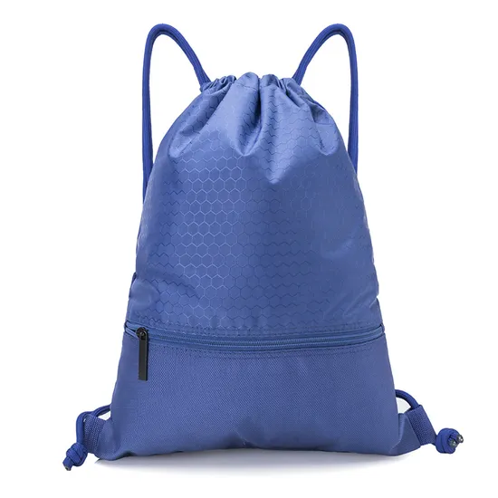 Custom Large Travel Drawstring Backpack Bag Waterproof Sport Polyester Drawstring Backpacks