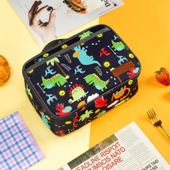 Newest Hot Sale 600 D Oxford Cute Pattern Trending Recycle Cooler Bag with Custom Printed Logo Aluminum Foil Lunch Bag