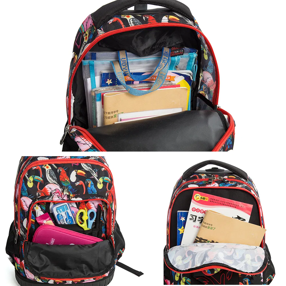 Professional Kids School Rolling Backpack Fashion Children School Wheeled Trolley Bags
