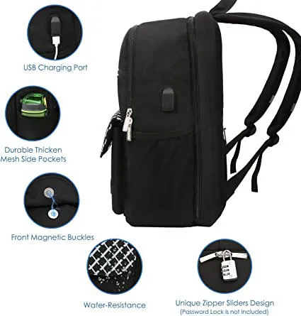 High Quality Anti Theft USB Port Laptop Water Resistant Durable Backpack