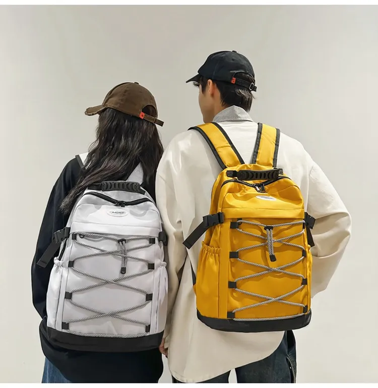 Retro Trendy Large Capacity Backpack Sports Hiking Outdoor Mountaineering Lightweight Travel Backpack