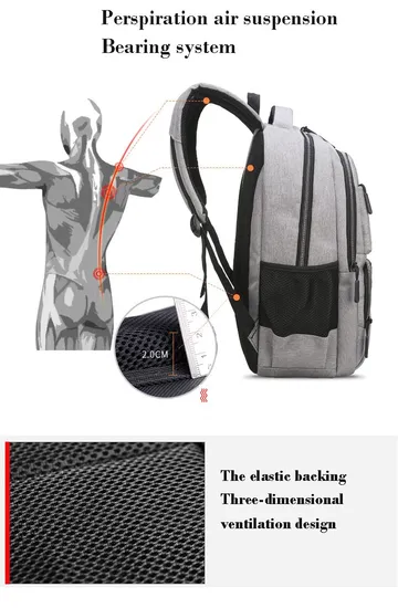 Custom Logo Multifunction Anti-Theft USB Business Laptop Backpacks with Earjack