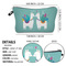 Customized Cartoon Cute Alpaca School Pencil Pouch Cosmetic Make up Travel Bag