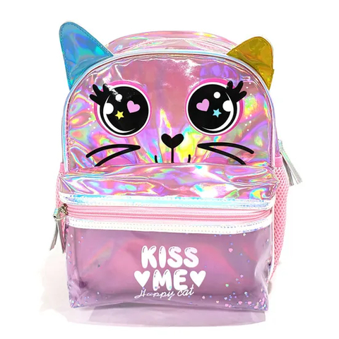 Animal Cartoon Holographic PU Toddler Backpack Kids School Bag for Kindergarten Kids