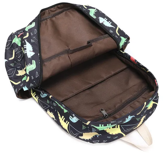 Pink Girls Dinosaur School Bag Set Blue Boy′s Children Bookbag Teens Primary High School Backpack with Lunch Bag Pencil Case