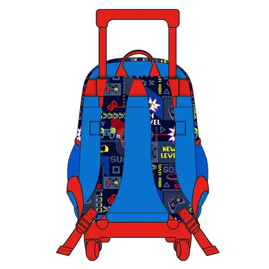 Custom Logo Kids Trolley Bags Waterproof Children School Trolley Backpack for Boys