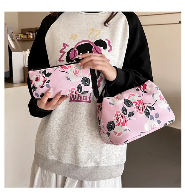 Factory 3 PCS Casual Backpack Insulation Bag Cross-Border New Fashion Floral Minimalist Backpack,