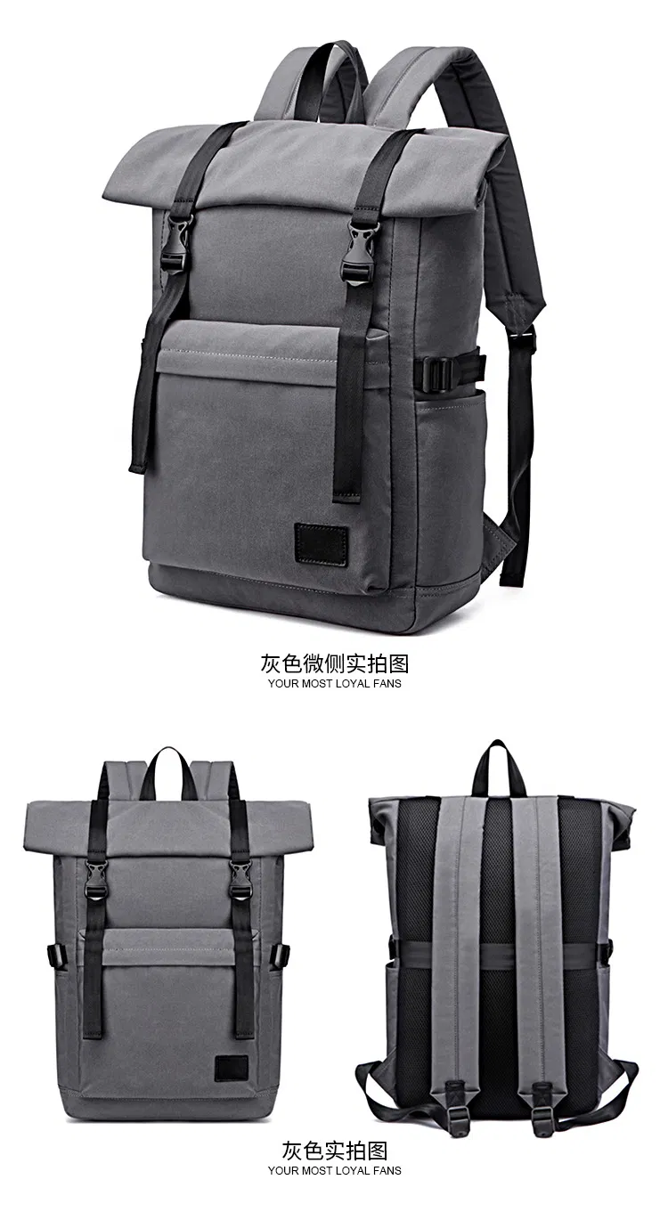 Trendy Casual Canvas Bag Outdoor Business Computer Waterproof Backpack