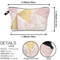 Fashion Custom Marble Zipper Cosmetic Pouch Large Capacity Leather Pencil Bag