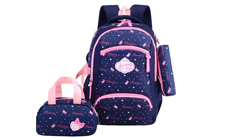 Child Waterproof Backpack Girls Bag New Kids Schoolbag Set