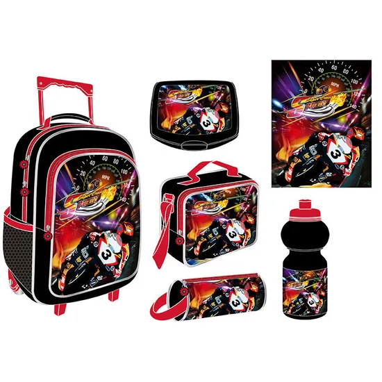 Custom 5 PCS Set Waterproof Backpack Girl Daily Fashion Kids Character School Trolley Bags