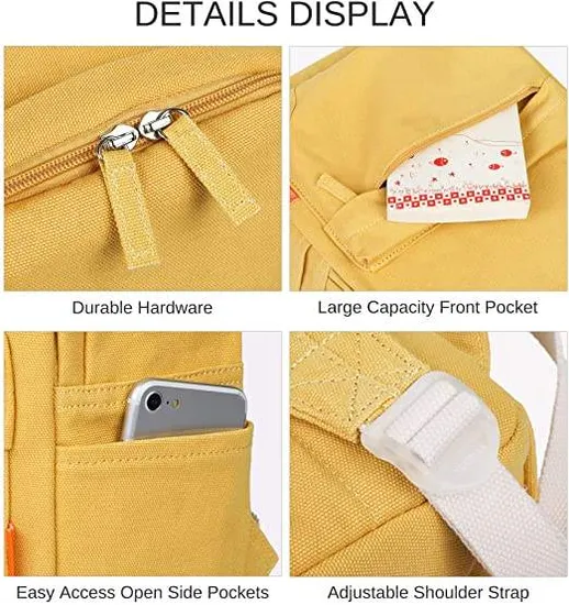 Canvas Anti Theft Notebook Travel Students School Durable Weekender Rucksack Laptop Bags Backpack