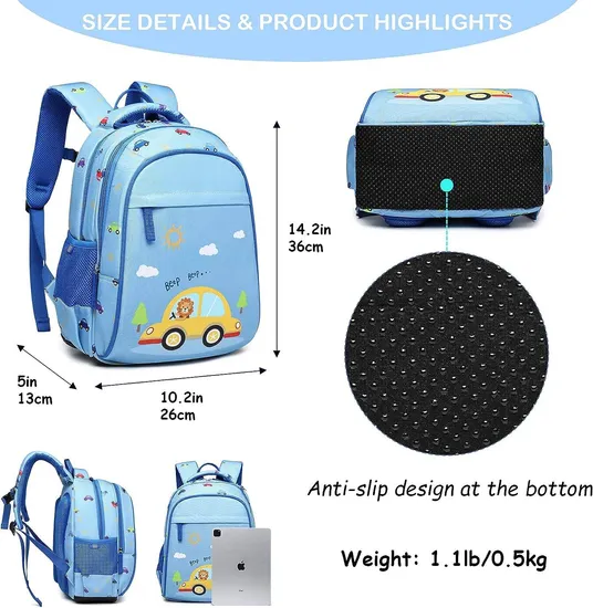 Children School Bags Kids Custom Logo Cute Backpack Lightweight School Bag for Boys and Girls
