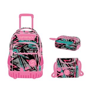 Kids Trolley Bags for School Backpack with Wheels Children School Rolling Backpack for Girls